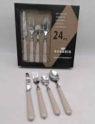 POSATE SET 24PZ BAVARIA C/MANICO IN PLASTICA DECO